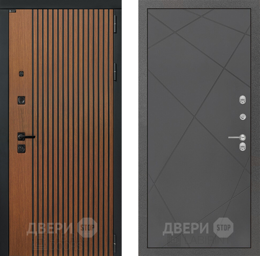 Входная металлическая Дверь Лабиринт (LABIRINT) Шторм 24 Графит софт в Наро-Фоминске