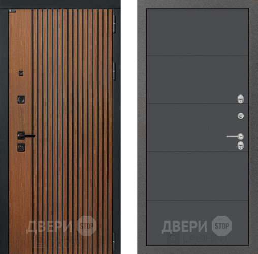 Дверь Лабиринт (LABIRINT) Шторм 13 Графит софт в Наро-Фоминске