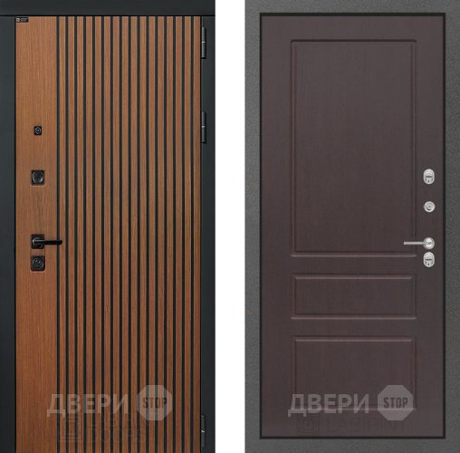 Входная металлическая Дверь Лабиринт (LABIRINT) Шторм 03 Орех премиум в Наро-Фоминске