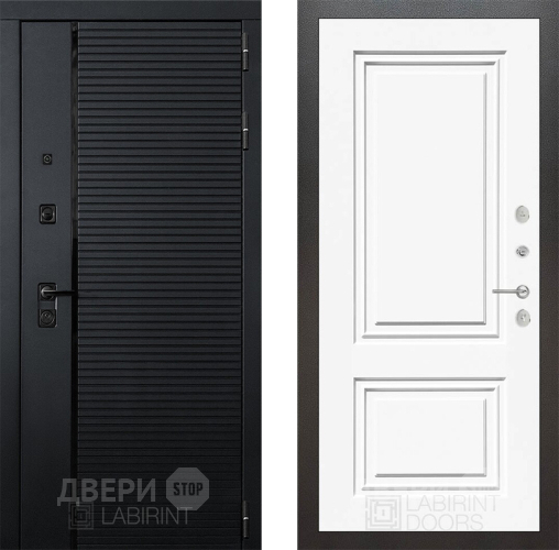 Входная металлическая Дверь Лабиринт (LABIRINT) Piano 26 Белый (RAL-9003) в Наро-Фоминске