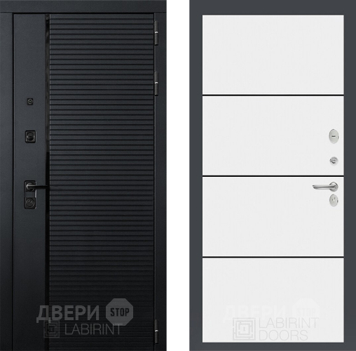 Входная металлическая Дверь Лабиринт (LABIRINT) Piano 25 Белый софт в Наро-Фоминске