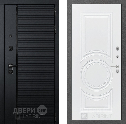 Входная металлическая Дверь Лабиринт (LABIRINT) Piano 23 Белый софт в Наро-Фоминске