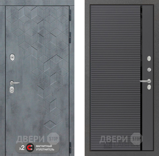 Дверь Лабиринт (LABIRINT) Бетон 22 Графит софт в Наро-Фоминске
