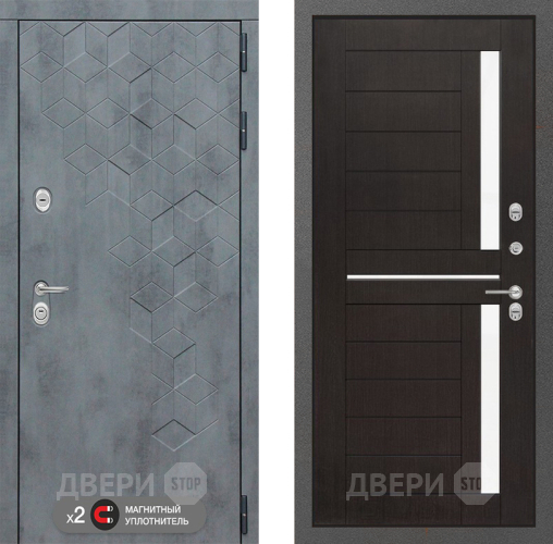 Входная металлическая Дверь Лабиринт (LABIRINT) Бетон 02 Венге в Наро-Фоминске