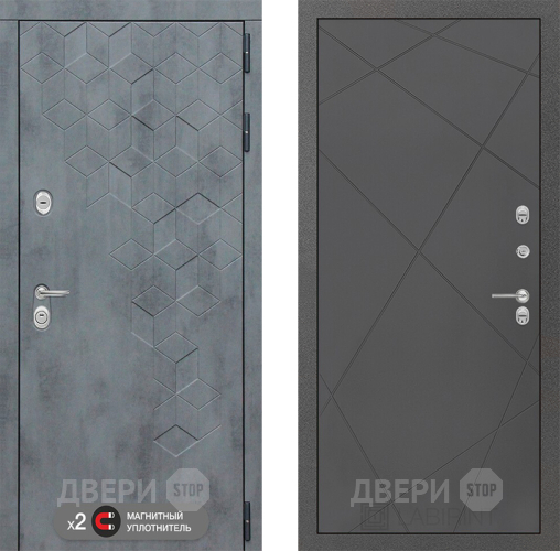 Дверь Лабиринт (LABIRINT) Бетон 24 Графит софт в Наро-Фоминске