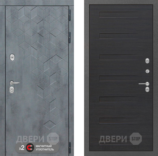 Входная металлическая Дверь Лабиринт (LABIRINT) Бетон 14 Эковенге поперечный в Наро-Фоминске