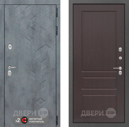 Дверь Лабиринт (LABIRINT) Бетон 03 Орех премиум в Наро-Фоминске