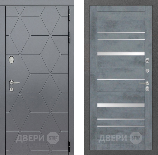Входная металлическая Дверь Лабиринт (LABIRINT) Cosmo 20 Бетон темный в Наро-Фоминске