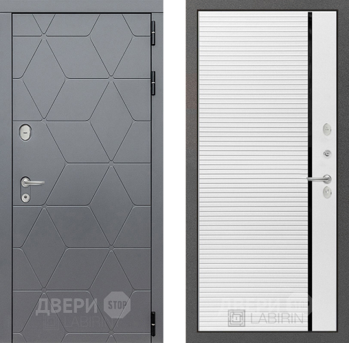Входная металлическая Дверь Лабиринт (LABIRINT) Cosmo 22 Белый софт в Наро-Фоминске