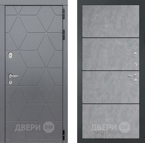 Входная металлическая Дверь Лабиринт (LABIRINT) Cosmo 25 Бетон светлый в Наро-Фоминске