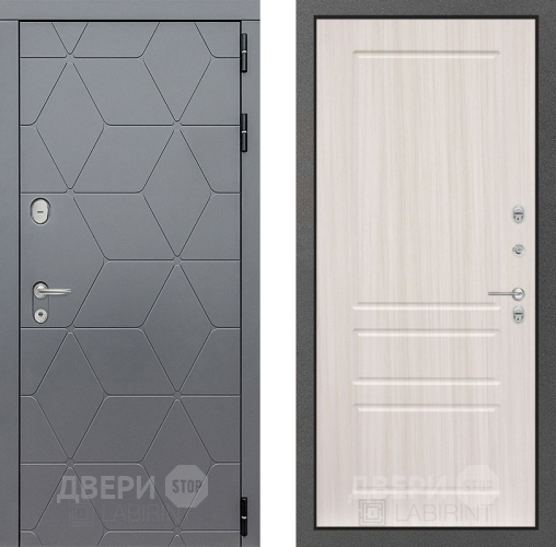 Входная металлическая Дверь Лабиринт (LABIRINT) Cosmo 03 Сандал белый в Наро-Фоминске