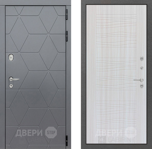 Входная металлическая Дверь Лабиринт (LABIRINT) Cosmo 06 Сандал белый в Наро-Фоминске
