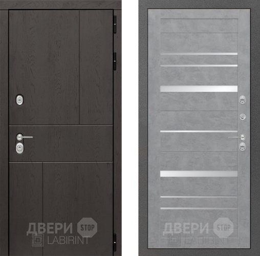 Входная металлическая Дверь Лабиринт (LABIRINT) Urban 20 Бетон светлый в Наро-Фоминске