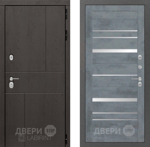 Входная металлическая Дверь Лабиринт (LABIRINT) Urban 20 Бетон темный в Наро-Фоминске
