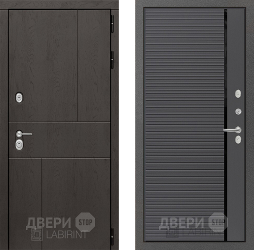 Входная металлическая Дверь Лабиринт (LABIRINT) Urban 22 Графит софт в Наро-Фоминске