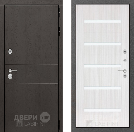 Входная металлическая Дверь Лабиринт (LABIRINT) Urban 01 Сандал белый в Наро-Фоминске