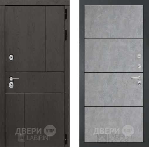 Входная металлическая Дверь Лабиринт (LABIRINT) Urban 25 Бетон светлый в Наро-Фоминске