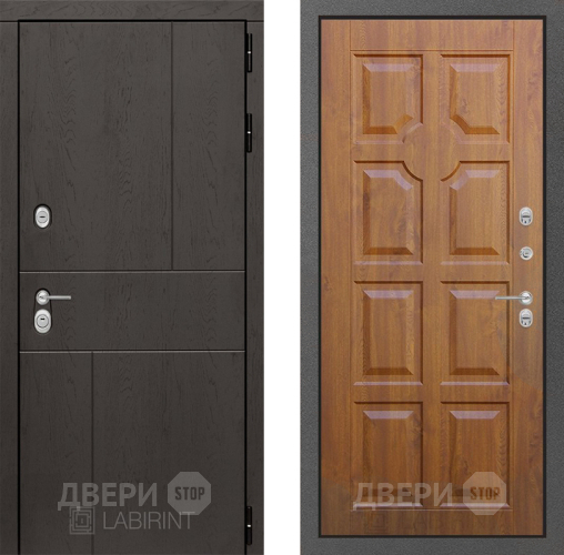 Входная металлическая Дверь Лабиринт (LABIRINT) Urban 17 Дуб золото в Наро-Фоминске