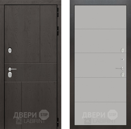 Входная металлическая Дверь Лабиринт (LABIRINT) Urban 13 Грей софт в Наро-Фоминске