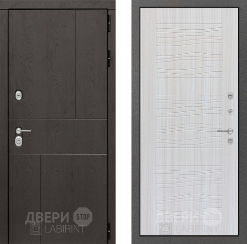 Входная металлическая Дверь Лабиринт (LABIRINT) Urban 06 Сандал белый в Наро-Фоминске
