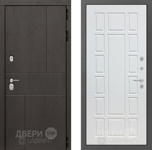 Входная металлическая Дверь Лабиринт (LABIRINT) Urban 12 Белое дерево в Наро-Фоминске