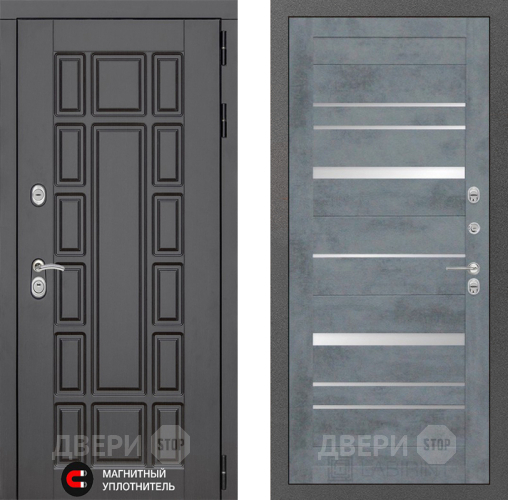 Входная металлическая Дверь Лабиринт (LABIRINT) New York 20 Бетон темный в Наро-Фоминске
