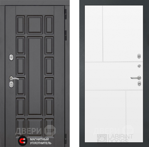 Входная металлическая Дверь Лабиринт (LABIRINT) New York 21 Белый софт в Наро-Фоминске
