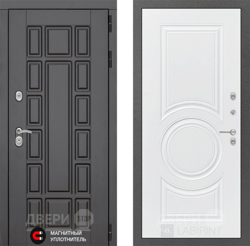 Входная металлическая Дверь Лабиринт (LABIRINT) New York 23 Белый софт в Наро-Фоминске