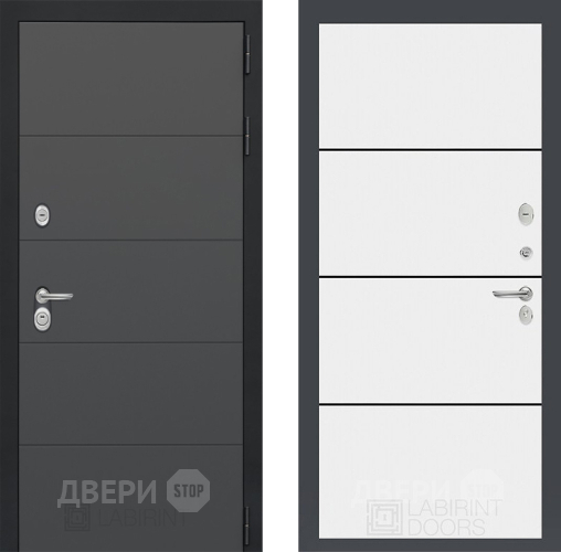 Дверь Лабиринт (LABIRINT) Art 25 Белый софт в Наро-Фоминске
