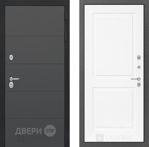 Дверь Лабиринт (LABIRINT) Art 11 Белый софт в Наро-Фоминске