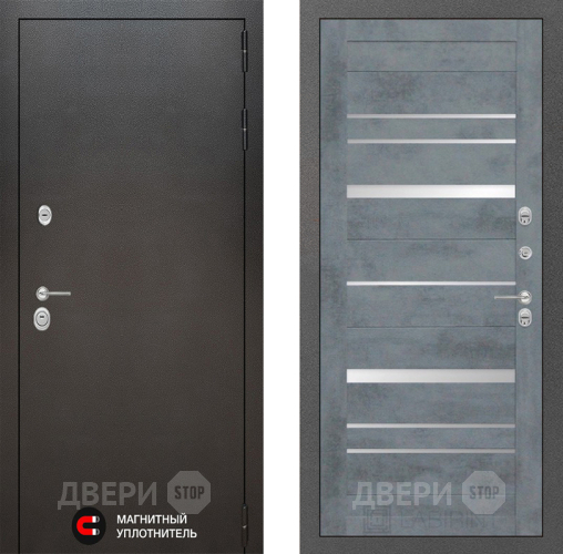 Входная металлическая Дверь Лабиринт (LABIRINT) Silver 20 Бетон темный в Наро-Фоминске