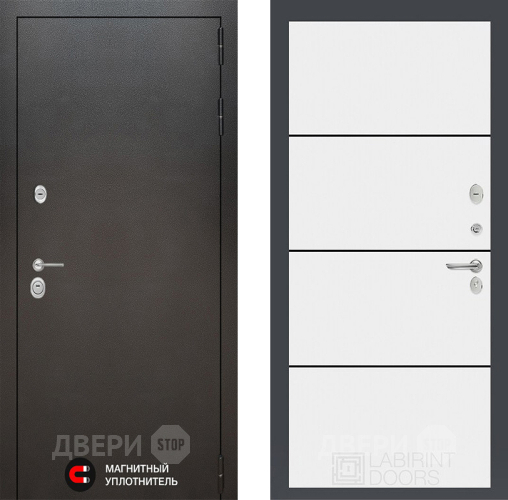 Дверь Лабиринт (LABIRINT) Silver 25 Белый софт в Наро-Фоминске