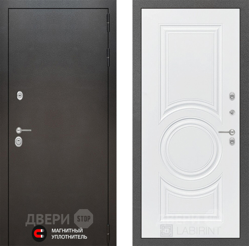 Входная металлическая Дверь Лабиринт (LABIRINT) Silver 23 Белый софт в Наро-Фоминске