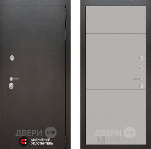 Входная металлическая Дверь Лабиринт (LABIRINT) Silver 13 Грей софт в Наро-Фоминске