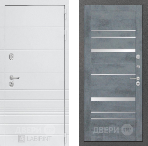 Входная металлическая Дверь Лабиринт (LABIRINT) Трендо 20 Бетон темный в Наро-Фоминске