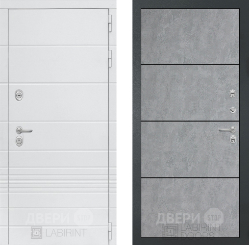Входная металлическая Дверь Лабиринт (LABIRINT) Трендо 25 Бетон светлый в Наро-Фоминске