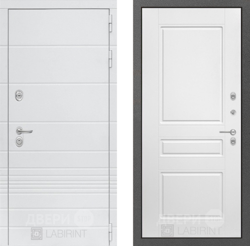 Дверь Лабиринт (LABIRINT) Трендо 03 Белый софт в Наро-Фоминске