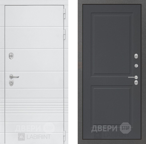 Входная металлическая Дверь Лабиринт (LABIRINT) Трендо 11 Графит софт в Наро-Фоминске