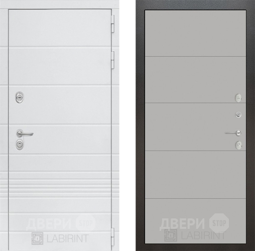 Входная металлическая Дверь Лабиринт (LABIRINT) Трендо 13 Грей софт в Наро-Фоминске