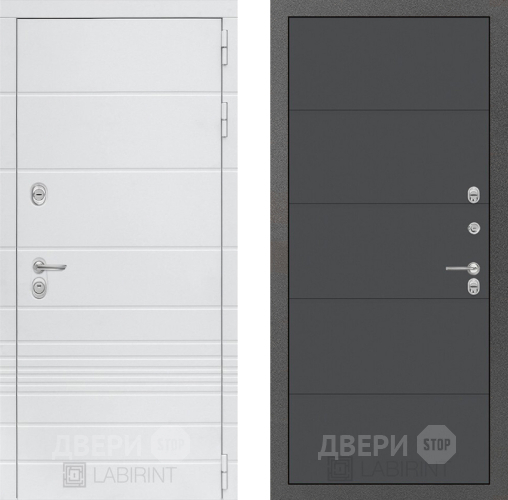Входная металлическая Дверь Лабиринт (LABIRINT) Трендо 13 Графит софт в Наро-Фоминске