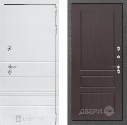 Входная металлическая Дверь Лабиринт (LABIRINT) Трендо 03 Орех премиум в Наро-Фоминске