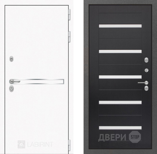 Входная металлическая Дверь Лабиринт (LABIRINT) Лайн White 01 Венге в Наро-Фоминске