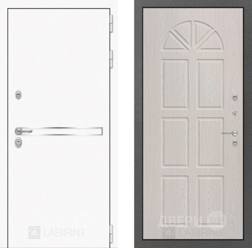 Входная металлическая Дверь Лабиринт (LABIRINT) Лайн White 15 VINORIT Алмон 25 в Наро-Фоминске