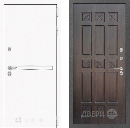 Входная металлическая Дверь Лабиринт (LABIRINT) Лайн White 16 VINORIT Алмон 28 в Наро-Фоминске
