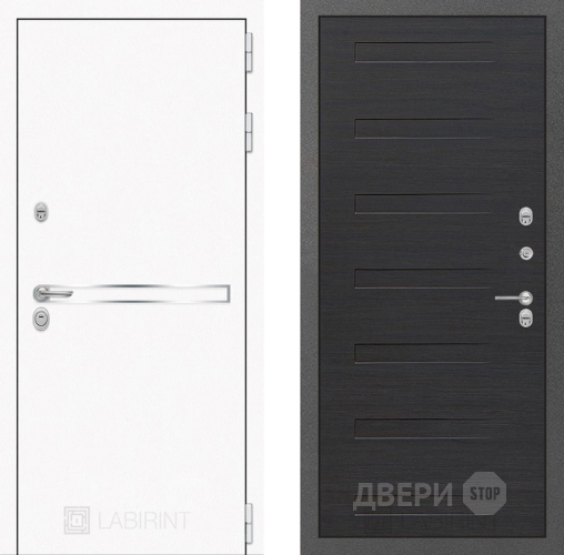 Дверь Лабиринт (LABIRINT) Лайн White 14 Эковенге поперечный в Наро-Фоминске