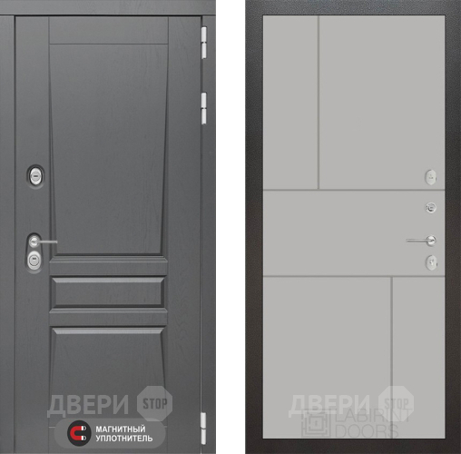 Входная металлическая Дверь Лабиринт (LABIRINT) Платинум 21 Грей софт в Наро-Фоминске