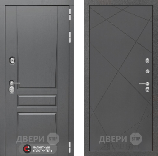 Входная металлическая Дверь Лабиринт (LABIRINT) Платинум 24 Графит софт в Наро-Фоминске