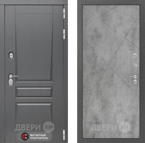 Входная металлическая Дверь Лабиринт (LABIRINT) Платинум 24 Бетон светлый в Наро-Фоминске