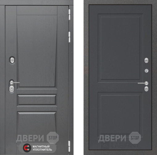 Входная металлическая Дверь Лабиринт (LABIRINT) Платинум 11 Графит софт в Наро-Фоминске