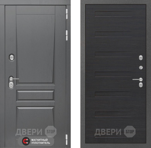Входная металлическая Дверь Лабиринт (LABIRINT) Платинум 14 Эковенге поперечный в Наро-Фоминске